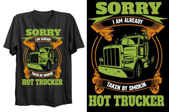 Capturing the Open Road: The Graphic Trucker Driver T-shirt Design