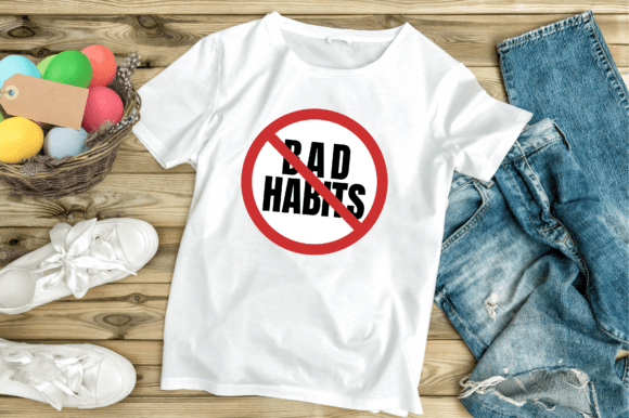 Creative Graphic Design on Bad Habits: More Than Just a Font