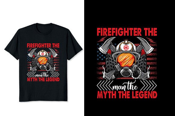 Firefighter Fire T-shirt Design: A Bold Graphic for Heroes