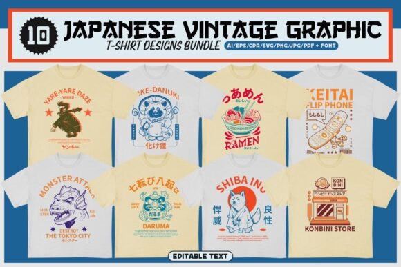 Japanese Vintage Graphic T-shirt Design: A Timeless Aesthetic