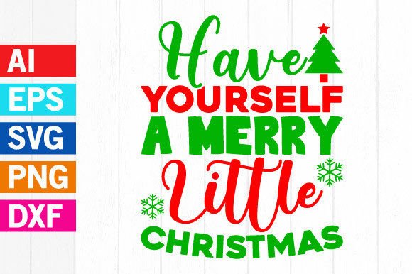 Merry Little Christmas & New Year Graphics: Festive Vector Assets