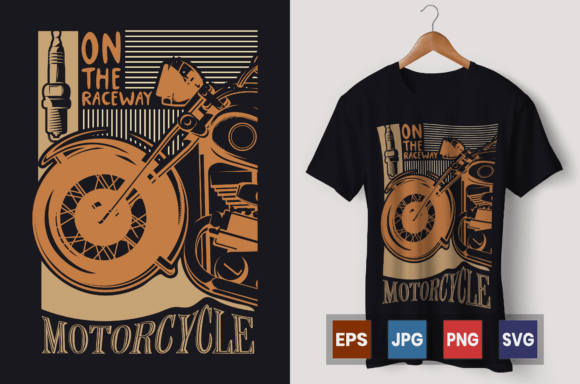 On the Raceway Motorcycle Graphic Vector: High-Octane Design