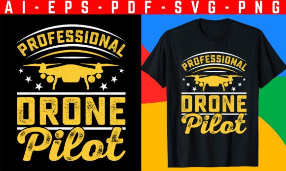 Professional Drone Pilot Vector Graphic for Modern Design