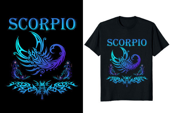 Scorpio Zodiac Graphic T-shirt Design: A Timeless Astrology Asset