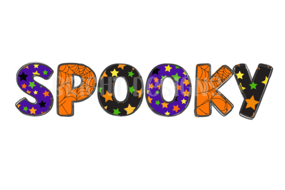 Spooky Halloween Word Art Graphic: Your Go-To Design Asset