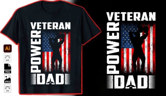 Veteran Power Dad Graphic Vector Tshirt: Beyond a Simple Design